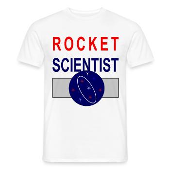 Rocket Scientist Researcher Rocket Scientist - Men's T-Shirt - white - Front - AI Model Male 178 dark (178cm)
