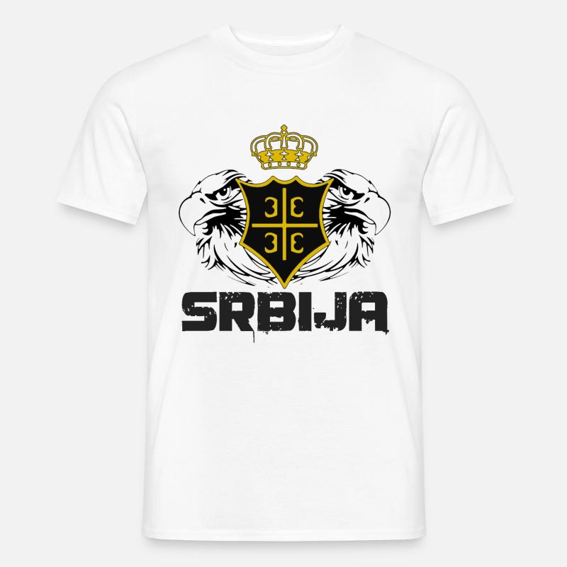 Srbija - Männer T-Shirt - Weiß