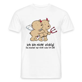 Engel_Teufel _schwarz - Männer T-Shirt - Weiß - Vorne - AI Model Male 178 dark (178cm)