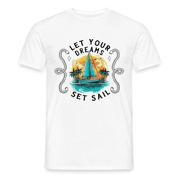 Sailor Sailboat Sailing Ship Sailing Yacht Boat - Men's T-Shirt - white - Front - AI Model Male 178 dark (178cm)