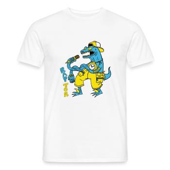 rapTor - Männer T-Shirt - Weiß - Vorne - AI Model Male 178 dark (178cm)