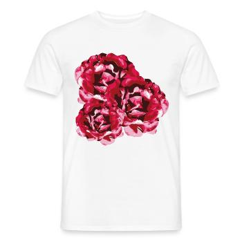 Rose Roses Flower Blossom Garden Nature Gift - Men's T-Shirt - white - Front - AI Model Male 178 dark (178cm)