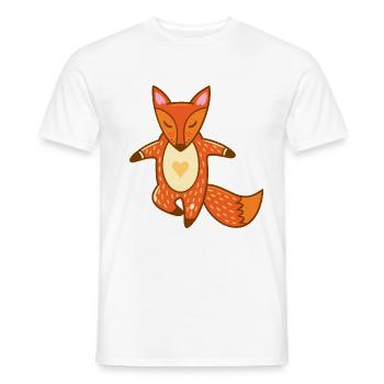 Renard de yoga - T-shirt homme - blanc - Devant - AI Model Male 178 dark (178cm)
