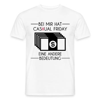 cas(h)ual friday Tassen & Zubehör - Männer T-Shirt - Weiß - Vorne - AI Model Male 178 dark (178cm)