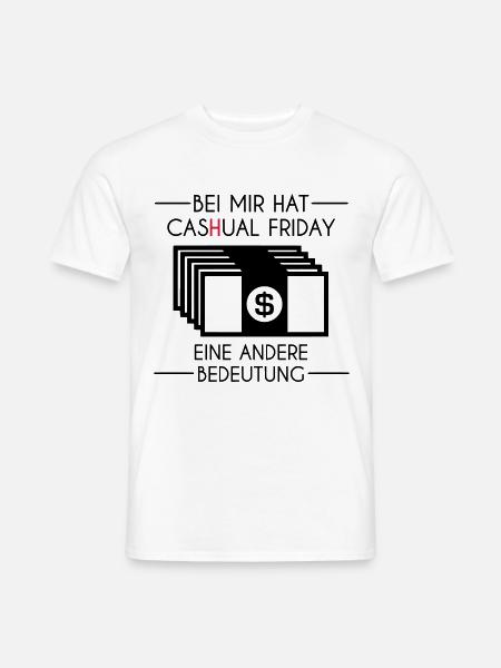 cas(h)ual friday Tassen & Zubehör - Männer T-Shirt - Weiß