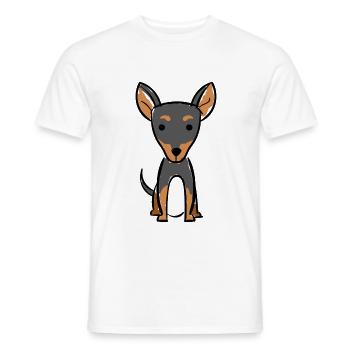 T-Shirt German Pinscher - Men's T-Shirt - white - Front - AI Model Male 178 dark (178cm)