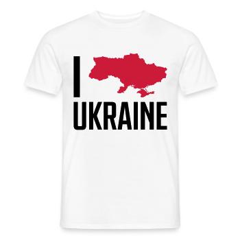 i love ukraine country - Men's T-Shirt - white - Front - AI Model Male 178 dark (178cm)