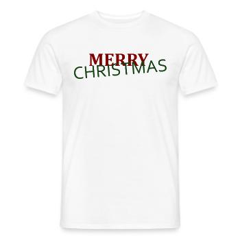merry christmas - T-shirt homme - blanc - Devant - AI Model Male 178 dark (178cm)