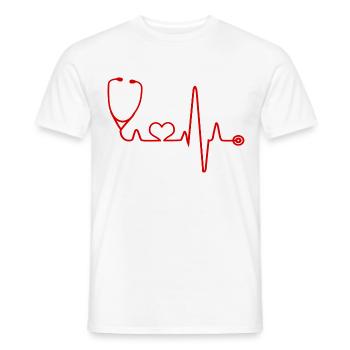 Doctor medical student doctor gift - Men's T-Shirt - white - Front - AI Model Male 178 dark (178cm)