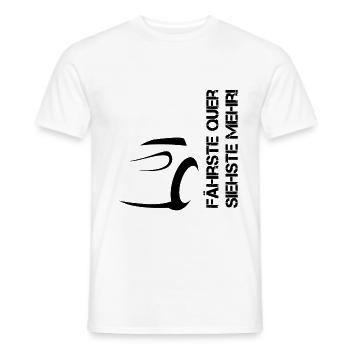 Traversier, voir plus noir - T-shirt homme - blanc - Devant - AI Model Male 178 dark (178cm)