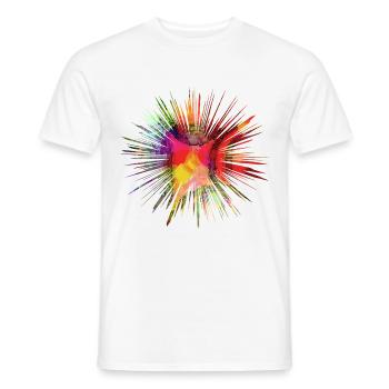 Etoile arc-en-ciel - T-shirt homme - blanc - Devant - AI Model Male 178 dark (178cm)