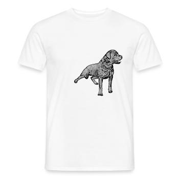 Schutzengel Rottweiler W - Männer T-Shirt - Weiß - Vorne - AI Model Male 178 dark (178cm)