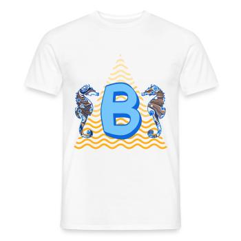 hippocampe e 262 b - T-shirt homme - blanc - Devant - AI Model Male 178 dark (178cm)