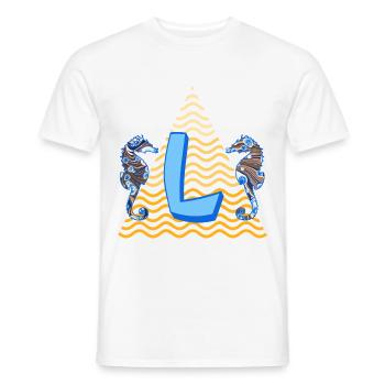 Hippocampe E 262 l - T-shirt homme - blanc - Devant - AI Model Male 178 dark (178cm)