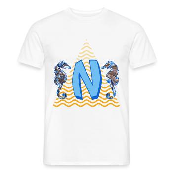Seahorse E 262 N - T-shirt homme - blanc - Devant - AI Model Male 178 dark (178cm)