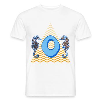 Hippocampe E 262 O - T-shirt homme - blanc - Devant - AI Model Male 178 dark (178cm)