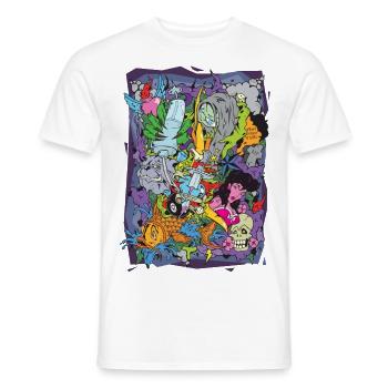 tattoo - T-shirt homme - blanc - Devant - AI Model Male 178 dark (178cm)