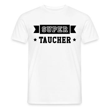 Taucher / Taucherin / Schwimmer / Schwimmen - Männer T-Shirt - Weiß - Vorne - AI Model Male 178 dark (178cm)