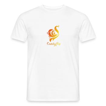 Candyflip Peacock (Emma & Alice) - Men's T-Shirt - white - Front - AI Model Male 178 dark (178cm)