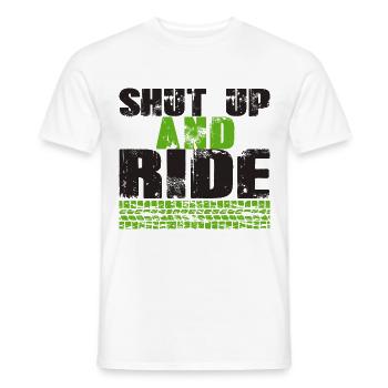 Tais-toi et roule / La chemise pour tous les motards - T-shirt homme - blanc - Devant - AI Model Male 178 dark (178cm)
