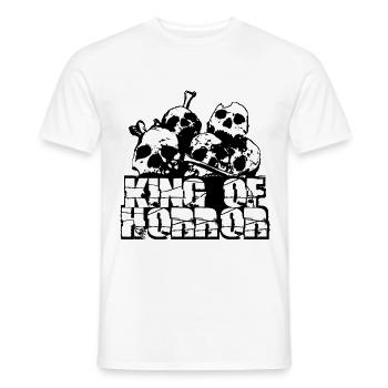 king of horror - Men's T-Shirt - white - Front - AI Model Male 178 dark (178cm)