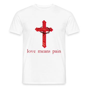 kreuz mit dornen e 18 - Männer T-Shirt - Weiß - Vorne - AI Model Male 178 dark (178cm)