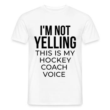 Ich schreie nicht, dass dies meine Hockeytrainerstimme ist - Männer T-Shirt - Weiß - Vorne - AI Model Male 178 dark (178cm)