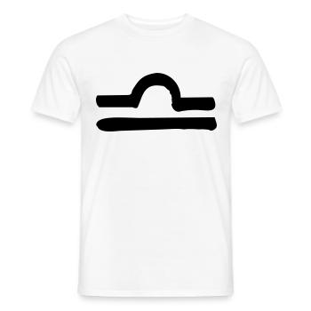 libra zodiac - Männer T-Shirt - Weiß - Vorne - AI Model Male 178 dark (178cm)