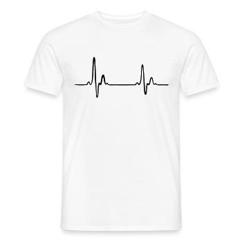 ekg profession - Men's T-Shirt - white - Front - AI Model Male 178 dark (178cm)