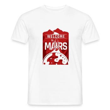 Rocket Mars Shirt Gift - T-shirt homme - blanc - Devant - AI Model Male 178 dark (178cm)