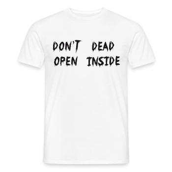 dont-open-dead-inside - T-shirt homme - blanc - Devant - AI Model Male 178 dark (178cm)