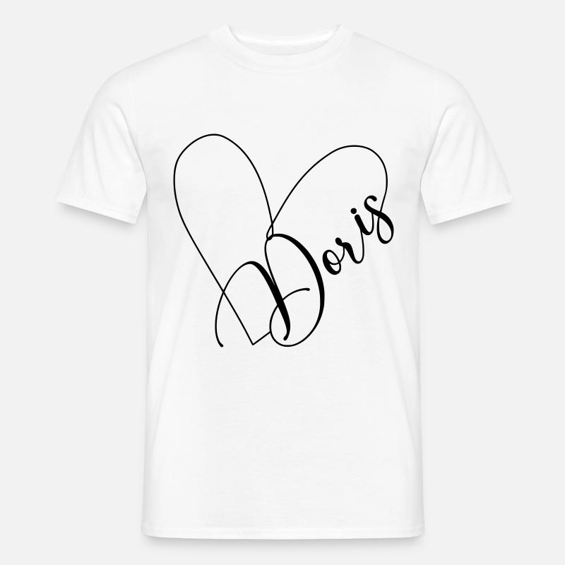Doris Name Herzlinie - Männer T-Shirt - Weiß
