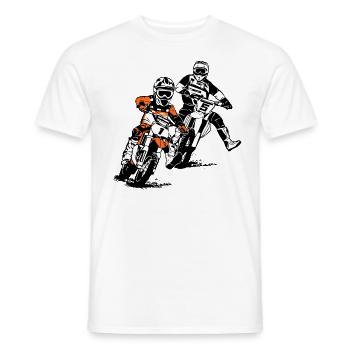 Kids motocross - KIDS MX - Men's T-Shirt - white - Front - AI Model Male 178 dark (178cm)