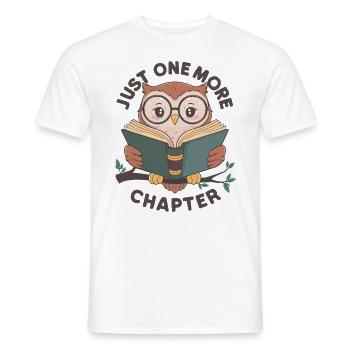 Juste un chapitre de plus, Bookish Owl - T-shirt homme - blanc - Devant - AI Model Male 178 dark (178cm)