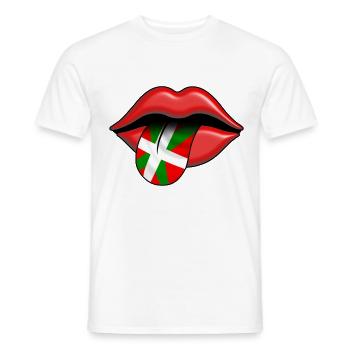 basque kiss 2 - Men's T-Shirt - white - Front - AI Model Male 178 dark (178cm)