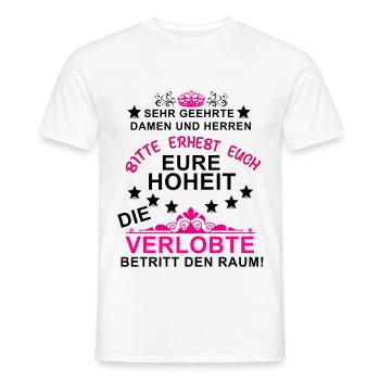 Fiancée - T-shirt homme - blanc - Devant - AI Model Male 178 dark (178cm)