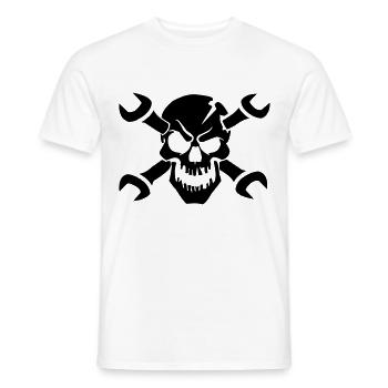 Crâne de squelette d'accord - T-shirt homme - blanc - Devant - AI Model Male 178 dark (178cm)