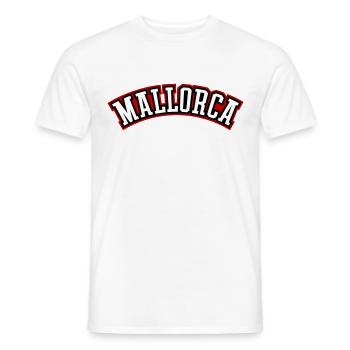 Mallorca Schriftzug - Männer T-Shirt - Weiß - Vorne - AI Model Male 178 dark (178cm)