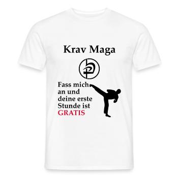 Krav Maga - Männer T-Shirt - Weiß - Vorne - AI Model Male 178 dark (178cm)