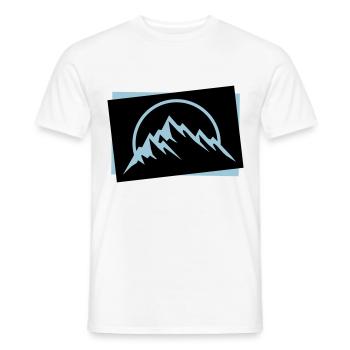 Montagnes symbole de la nature icône - T-shirt homme - blanc - Devant - AI Model Male 178 dark (178cm)