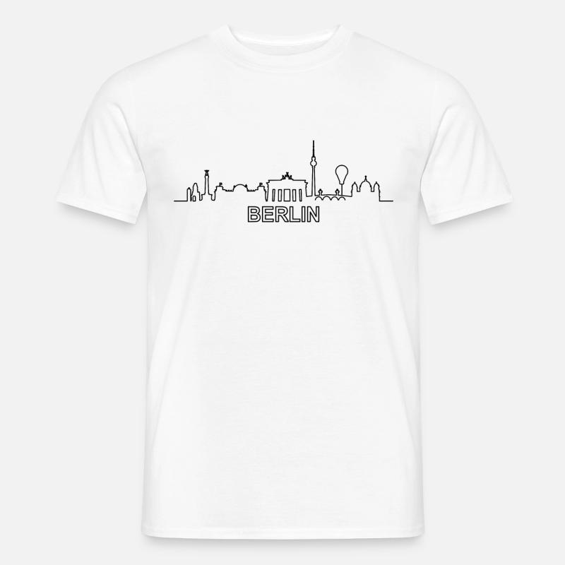Skyline - Berlin - Männer T-Shirt - Weiß