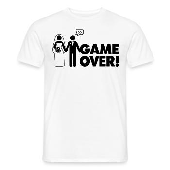 Spiel beendet. Ich bin verheiratet. - Männer T-Shirt - Weiß - Vorne - AI Model Male 178 dark (178cm)