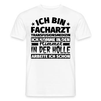 Facharzt Transfusionsmedizin Geschenk lustig Himme - Männer T-Shirt - Weiß - Vorne - AI Model Male 178 dark (178cm)