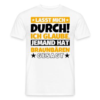 Braunbären - Männer T-Shirt - Weiß - Vorne - AI Model Male 178 dark (178cm)