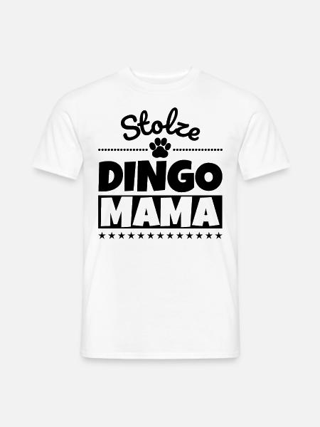 Stolze Dingo Mama - Männer T-Shirt - Weiß