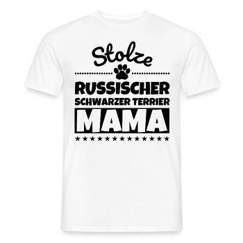 Stolze Russischer Schwarzer Terrier Mama - Männer T-Shirt - Weiß - Vorne - AI Model Male 178 dark (178cm)