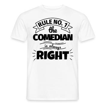 Cadeau amusant de comédien - T-shirt homme - blanc - Devant - AI Model Male 178 dark (178cm)