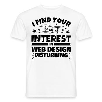 Cadeau amusant de conception Web - T-shirt homme - blanc - Devant - AI Model Male 178 dark (178cm)