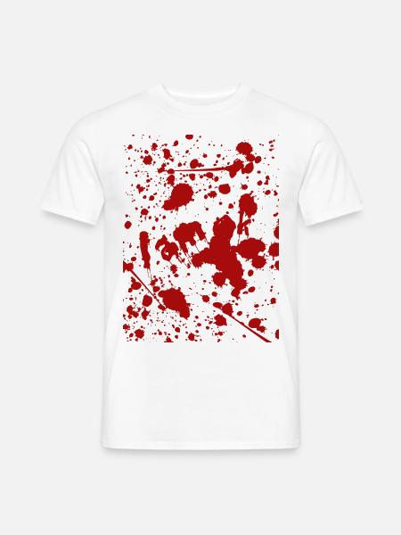 blutige Grafiken, Halloween, mir geht es gut - Männer T-Shirt - Weiß