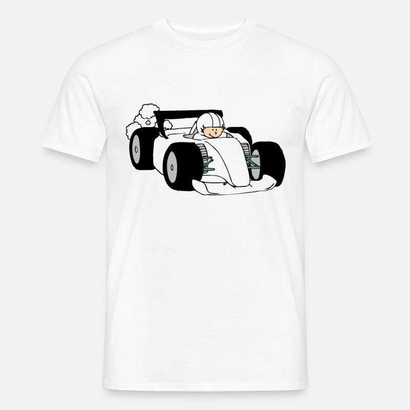 Formula Race car - Männer T-Shirt - Weiß